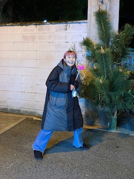 「WILD THINGS（ワイルドシングス）のアイテム（ダウンジャケット/コート）」を使った、カノンさん（レディース・153cm）の冬コーディネート