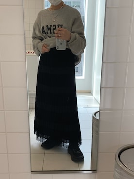 「Buzz Rickson's（バズリクソンズ）のアイテム（スウェット）」を使った、カノンさん（レディース・153cm）の冬コーディネート