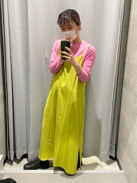 「古着好きな人と繋がりたい」｜「アイテム（キャミソール）」を使った、カノンさん（レディース・153cm）の春コーディネート