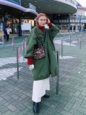 「古着好きな人と繋がりたい」｜「アイテム（モッズコート）」を使った、カノンさん（レディース・153cm）の秋コーディネート