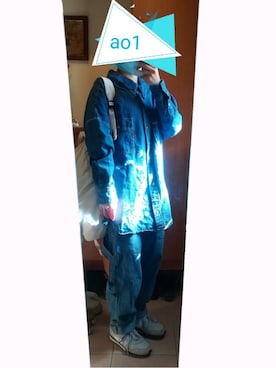 「mercibeaucoup,（メルシーボークー）のアイテム（シャツワンピース）」を使った、ao1さん（レディース・153cm）の秋コーディネート