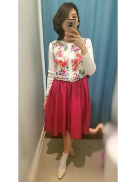 「tocco（トッコ）のアイテム（スカート）」を使った、Yuka Maedaさん（レディース・162cm）の春コーディネート