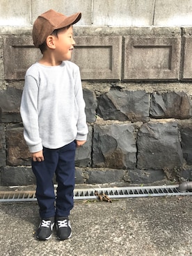 「コーデュロイキャップ」｜keikeiさん（キッズ・110cm）の秋コーディネート