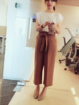 「ICB（アイシービー）のアイテム（トップス）」を使った、愿此刻长留さん（レディース・169cm）の夏コーディネート