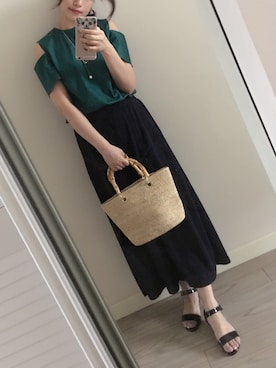 「ICB（アイシービー）のアイテム（トップス）」を使った、愿此刻长留さん（レディース・169cm）の夏コーディネート