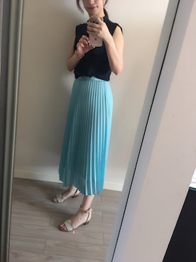 「ICB（アイシービー）のアイテム（スカート）」を使った、愿此刻长留さん（レディース・169cm）の夏コーディネート