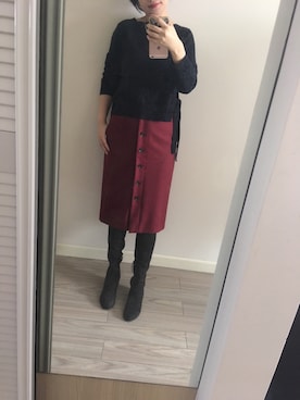 「ICB（アイシービー）のアイテム（トップス）」を使った、愿此刻长留さん（レディース・169cm）の冬コーディネート