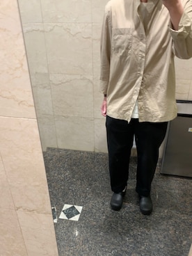 「MUJI」｜「アイテム（その他シューズ）」を使った、__ketsujiさん（メンズ・168cm）の秋コーディネート