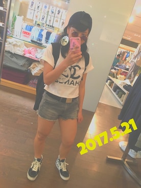 「デカピアス」｜M.さん（レディース・152cm）の春コーディネート