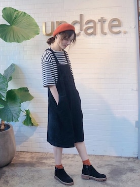 「CALINER（カリネ）のアイテム」を使った、櫻櫻さん（レディース・157cm）の冬コーディネート