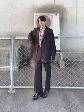 「ADER error（アーダーエラー）のアイテム（ジャケット/アウター）」を使った、charm_point*さん（メンズ・174cm）の春コーディネート