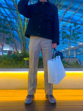 「DAIRIKU（ダイリク）のアイテム（デニムジャケット）」を使った、AKIRAさん（メンズ・180cm）の春コーディネート