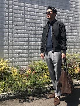 「H&M（エイチ・アンド・エム）のアイテム（ブルゾン）」を使った、Fumiさん（メンズ・177cm）の春コーディネート