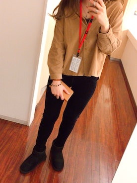 「オフィス」｜「アイテム（ブーツ）」を使った、Natsumiさん（レディース・155cm）の冬コーディネート