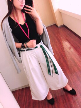 「SpRay PREMIUM（スプレイプレミアム）のアイテム（パンツ）」を使った、Natsumiさん（レディース・155cm）の夏コーディネート