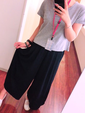 「オフィス」｜「アイテム（その他シューズ）」を使った、Natsumiさん（レディース・155cm）の夏コーディネート