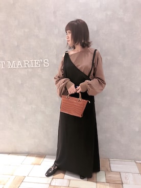 「アントマリーズ」｜「アイテム（ワンピース）」を使った、𝕄 𝕚 𝕚❁さん（レディース・157cm）の秋コーディネート