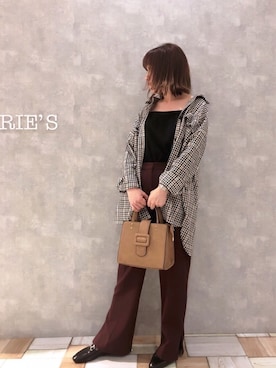 「アントマリーズ」｜「アイテム（トップス）」を使った、𝕄 𝕚 𝕚❁さん（レディース・157cm）の秋コーディネート