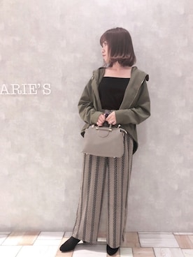 「アイテム（マウンテンパーカー）」を使った、𝕄 𝕚 𝕚❁さん（レディース・157cm）の秋コーディネート