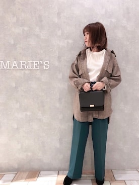 「アウターコーデ」｜「アイテム（カバーオール）」を使った、𝕄 𝕚 𝕚❁さん（レディース・157cm）の秋コーディネート