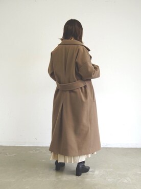 「アイテム（チェスターコート）」を使った、𝕄 𝕚 𝕚❁さん（レディース・157cm）の秋コーディネート