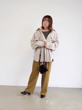 「アイテム（カバーオール）」を使った、𝕄 𝕚 𝕚❁さん（レディース・157cm）の秋コーディネート