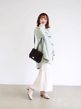 「アイテム（カバーオール）」を使った、𝕄 𝕚 𝕚❁さん（レディース・157cm）の秋コーディネート