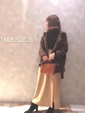 「アイテム（トップス、ブラウン系）」を使った、𝕄 𝕚 𝕚❁さん（レディース・157cm）の秋コーディネート