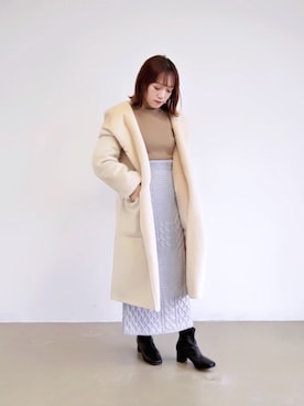 「アイテム（ムートンコート）」を使った、𝕄 𝕚 𝕚❁さん（レディース・157cm）の秋コーディネート