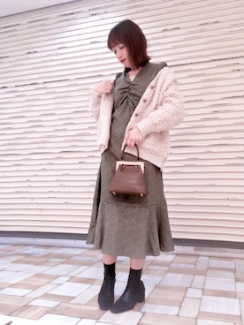 「アントマリーズ」｜「アイテム（ワンピース）」を使った、𝕄 𝕚 𝕚❁さん（レディース・157cm）の冬コーディネート