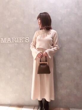 「flowriri（フロウリリ）のアイテム」を使った、𝕄 𝕚 𝕚❁さん（レディース・157cm）の冬コーディネート