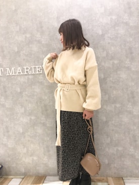 「flowriri（フロウリリ）のアイテム」を使った、𝕄 𝕚 𝕚❁さん（レディース・157cm）の冬コーディネート