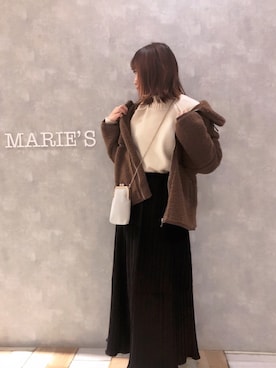 「flowriri（フロウリリ）のアイテム」を使った、𝕄 𝕚 𝕚❁さん（レディース・157cm）の冬コーディネート