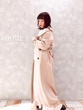 「アイテム（トレンチコート）」を使った、𝕄 𝕚 𝕚❁さん（レディース・157cm）の冬コーディネート