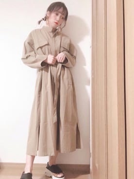 「Libra Cue（リブラ キュー）のアイテム（ワンピース）」を使った、𝕄 𝕚 𝕚❁さん（レディース・157cm）の春コーディネート