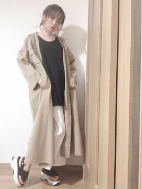 「Libra Cue（リブラ キュー）のアイテム（パンツ）」を使った、𝕄 𝕚 𝕚❁さん（レディース・157cm）の春コーディネート