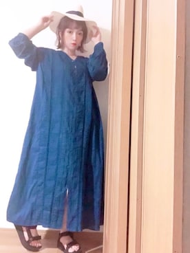 「Libra Cue（リブラ キュー）のアイテム（ワンピース）」を使った、𝕄 𝕚 𝕚❁さん（レディース・157cm）の春コーディネート