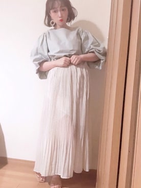 「Libra Cue（リブラ キュー）のアイテム（トップス）」を使った、𝕄 𝕚 𝕚❁さん（レディース・157cm）の春コーディネート