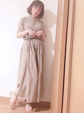 「Libra Cue（リブラ キュー）のアイテム（ワンピース）」を使った、𝕄 𝕚 𝕚❁さん（レディース・157cm）の春コーディネート