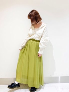 「SVEC（シュベック）のアイテム（ローファー）」を使った、𝕄 𝕚 𝕚❁さん（レディース・157cm）の秋コーディネート