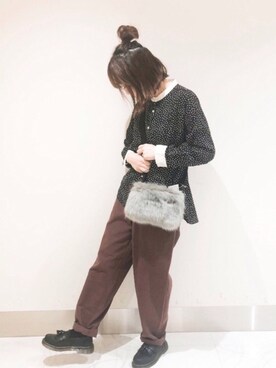「SVEC（シュベック）のアイテム（ローファー）」を使った、𝕄 𝕚 𝕚❁さん（レディース・157cm）の秋コーディネート