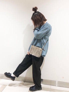 「SVEC（シュベック）のアイテム（ローファー）」を使った、𝕄 𝕚 𝕚❁さん（レディース・157cm）の秋コーディネート