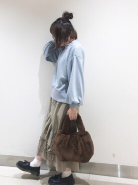 「SVEC（シュベック）のアイテム（ローファー）」を使った、𝕄 𝕚 𝕚❁さん（レディース・157cm）の秋コーディネート