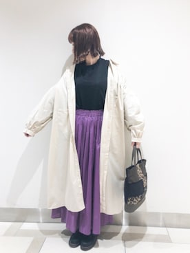 「SVEC（シュベック）のアイテム（ローファー）」を使った、𝕄 𝕚 𝕚❁さん（レディース・157cm）の秋コーディネート