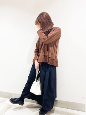 「SVEC（シュベック）のアイテム（ローファー）」を使った、𝕄 𝕚 𝕚❁さん（レディース・157cm）の秋コーディネート