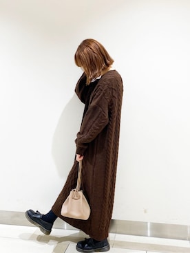 「Libra Cue（リブラ キュー）のアイテム（ワンピース）」を使った、𝕄 𝕚 𝕚❁さん（レディース・157cm）の秋コーディネート