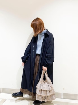 「SVEC（シュベック）のアイテム（ローファー）」を使った、𝕄 𝕚 𝕚❁さん（レディース・157cm）の秋コーディネート