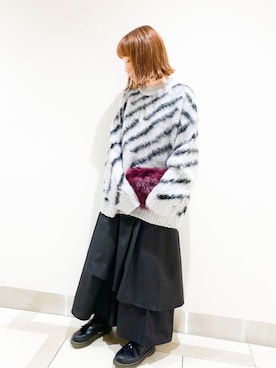 「SVEC（シュベック）のアイテム（ローファー）」を使った、𝕄 𝕚 𝕚❁さん（レディース・157cm）の冬コーディネート