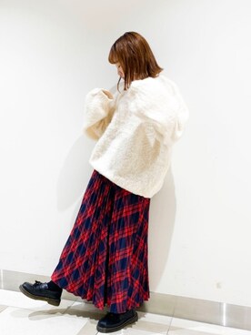 「SVEC（シュベック）のアイテム（ローファー）」を使った、𝕄 𝕚 𝕚❁さん（レディース・157cm）の冬コーディネート