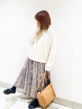 「SVEC（シュベック）のアイテム（ローファー）」を使った、𝕄 𝕚 𝕚❁さん（レディース・157cm）の冬コーディネート